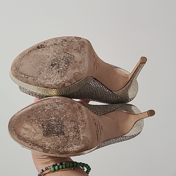 Jimmy Choo Gold High Heels - Picture 4 of 7